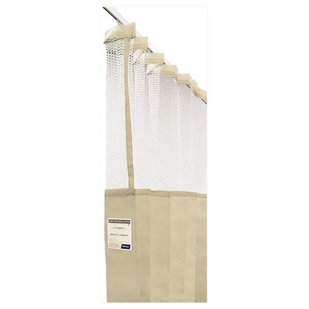 Disposable Curtain 7.5m x 2.3m(D) with Mesh, Cream