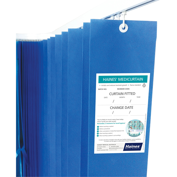 Disposable Curtain 7.5m x 2m(D), Sumer Blue