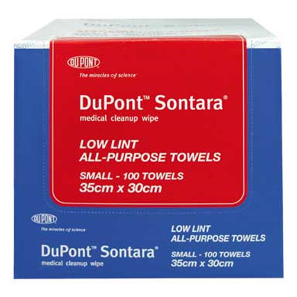 Dupont Sontara 30cm x 35cm 100s - Medical Cleanup Low-lint Wipe  