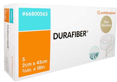Durafiber Gelling Fiber Dressing 2cm x 45cm Ribbon. Box of 5