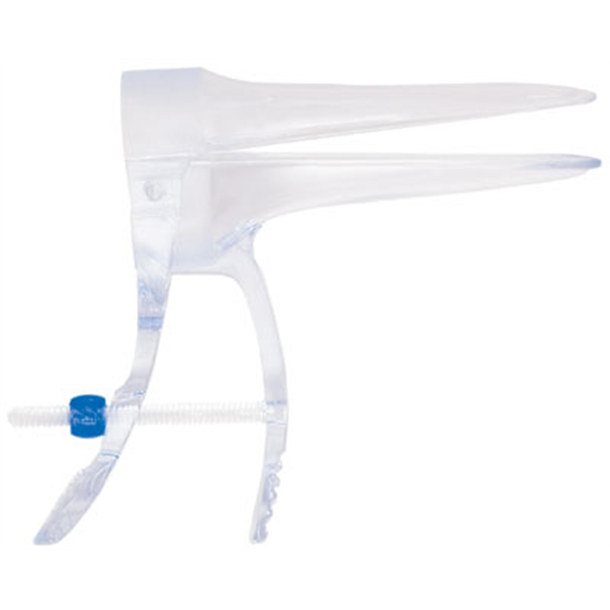 EOS Disposable Vaginal Speculum Large with Adjustable Screw (Blue Pack)