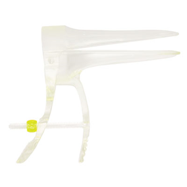 EOS Disposable Vaginal Speculum Small with Adjustable Screw (Yellow Pack)