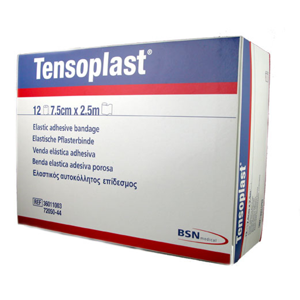 Elastoplast Elastic Adhesive Bandage 7.5cm x 2.5m. Hospital Pack of 12 Rolls
