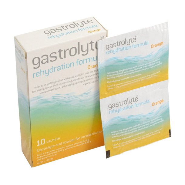 Gastrolyte Orange 5.2g Sachet. Pack of 10