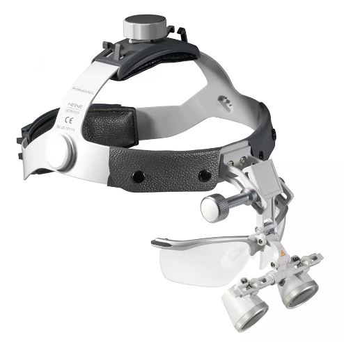 HEINE HR Binocular Loupe Retrofitting Set 2.5x/520mm with i-View and S-Guard Lenses