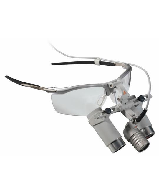 HEINE HRP Binocular Loupe Set 6x/340mm on S-Frames with LoupeLight2 & mPack mini Rechargeable Battery Pack