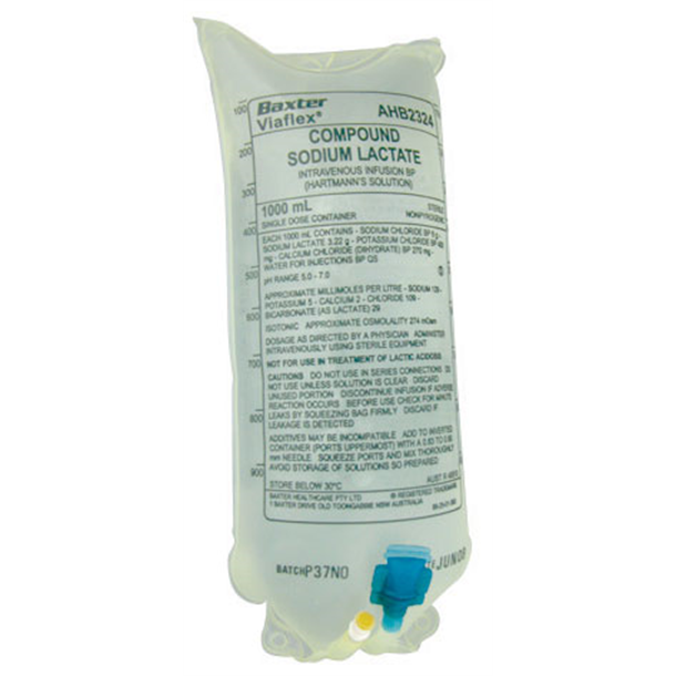 Hartmanns Solution 1L IV Bag (Compound Sodium Lactate)