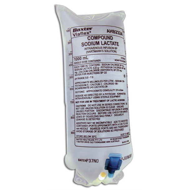 Hartmanns Solution 500ml IV Bag (Compound Sodium Lactate)