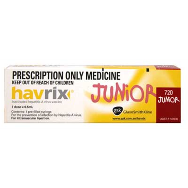 Havrix Junior *S4* 0.5ml Prefilled Syringe.
