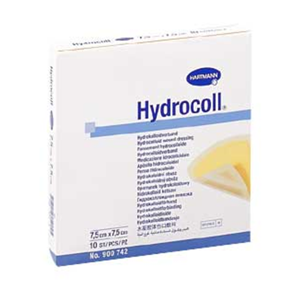 Hydrocoll 7.5cm x 7.5cm. Box of 10