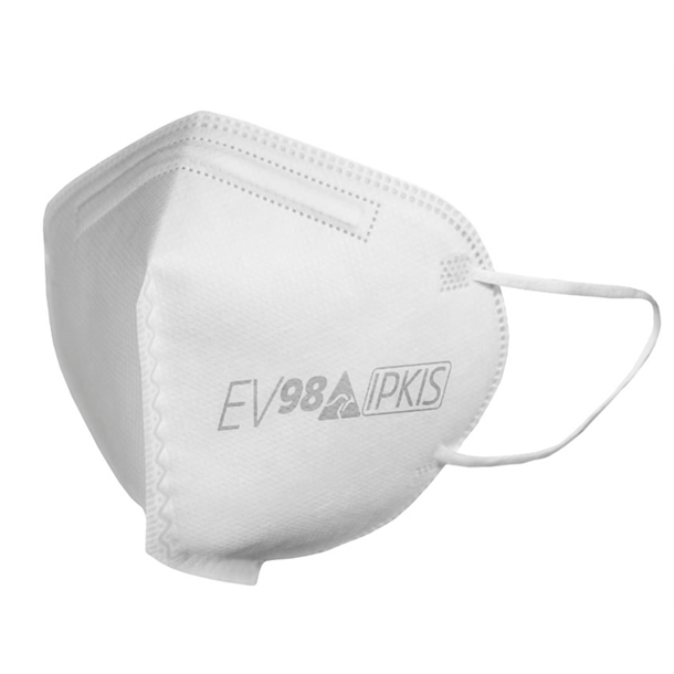 IPKIS EV98 4 Layer Respirator Mask Fluid Resistant, Ear Loops Box of 25