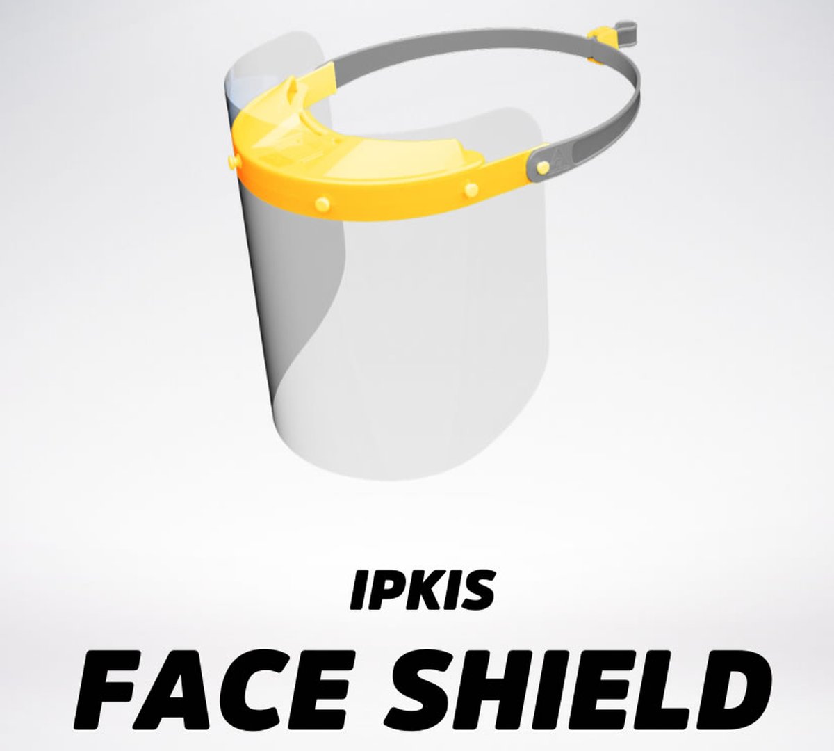 IPKIS Face Shield with Replaceable Anti Fog Clear Visor & Adjustable Headband