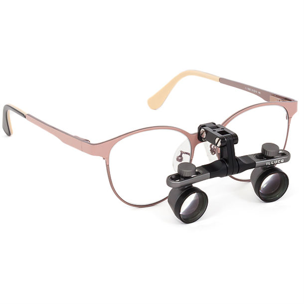 Illuco IFL Flip-up Loupes 2.5x Magnification with Black Frames