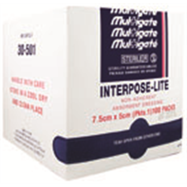 Interpose-Lite 7.5cm x 20cm Sterile Dressing. Box of 100