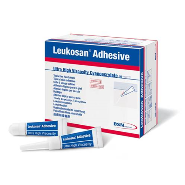 Leukosan Adhesive Topical Wound Closure Glue 0.7ml Tubes. Pack of 10