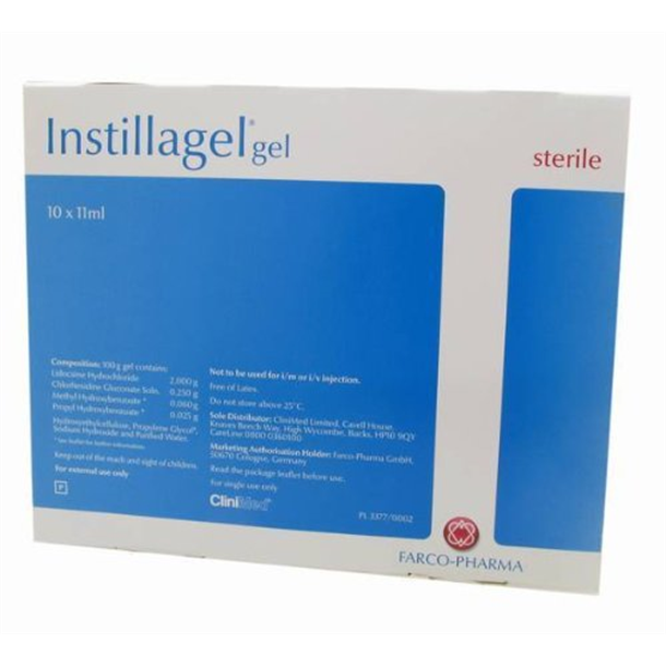 Lido Instillagel Lidocaine 2% Gel Syringe Sterile 10 X 11ML*S2*