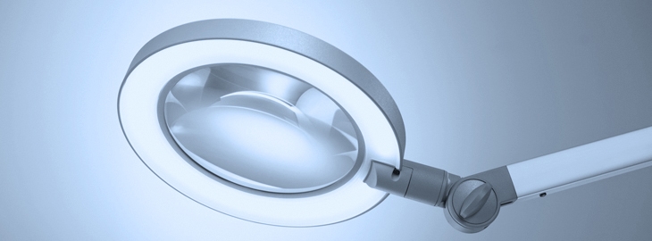 MLD LED Magnifier W-Wall Bracket