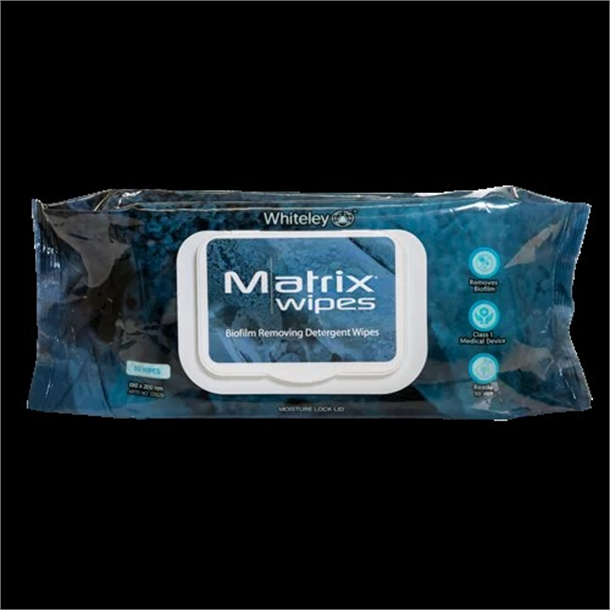 Matrix Biofilm Removing Detergent Wipes. Pack of 80 Wipes