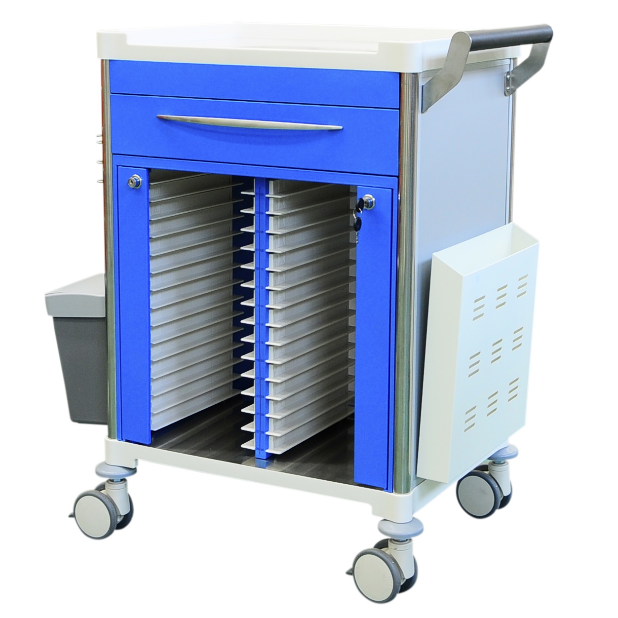 Medical Records Trolley with One