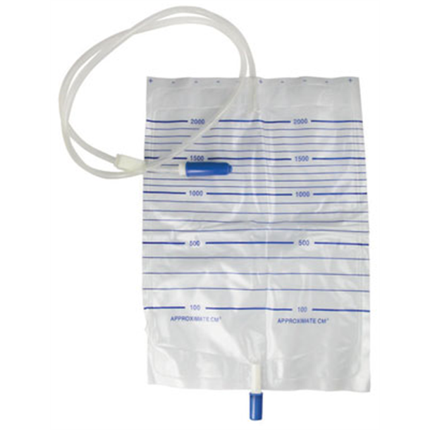  Medsure Urine Drainage Bag NRV 2000ml Sterile with Pull Valve Bottom Outlet. Single