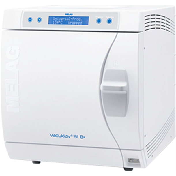 Melag Pro-Class Vacuklav 31B B Class 18L Autoclave with Fractionated Vacuum, Trays and a Stand Alone Printer