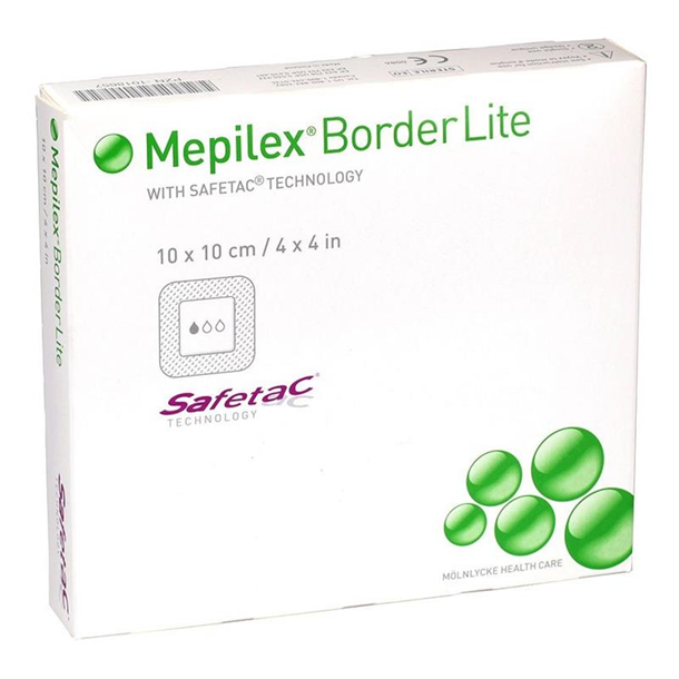 Mepilex Border Light Dressing 10cm x 10cm. Box of 5