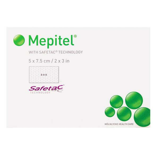 Mepitel Silicone Dressing 5cm x 7.5cm. Box of 10