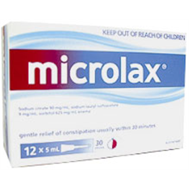Microlax Enema 5ml. Box of 12