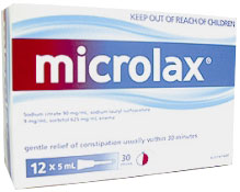 Microlax Enema 5ml. Box of 12
