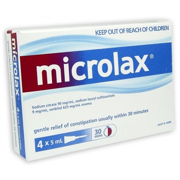 Microlax Enema 5ml. Box of 4