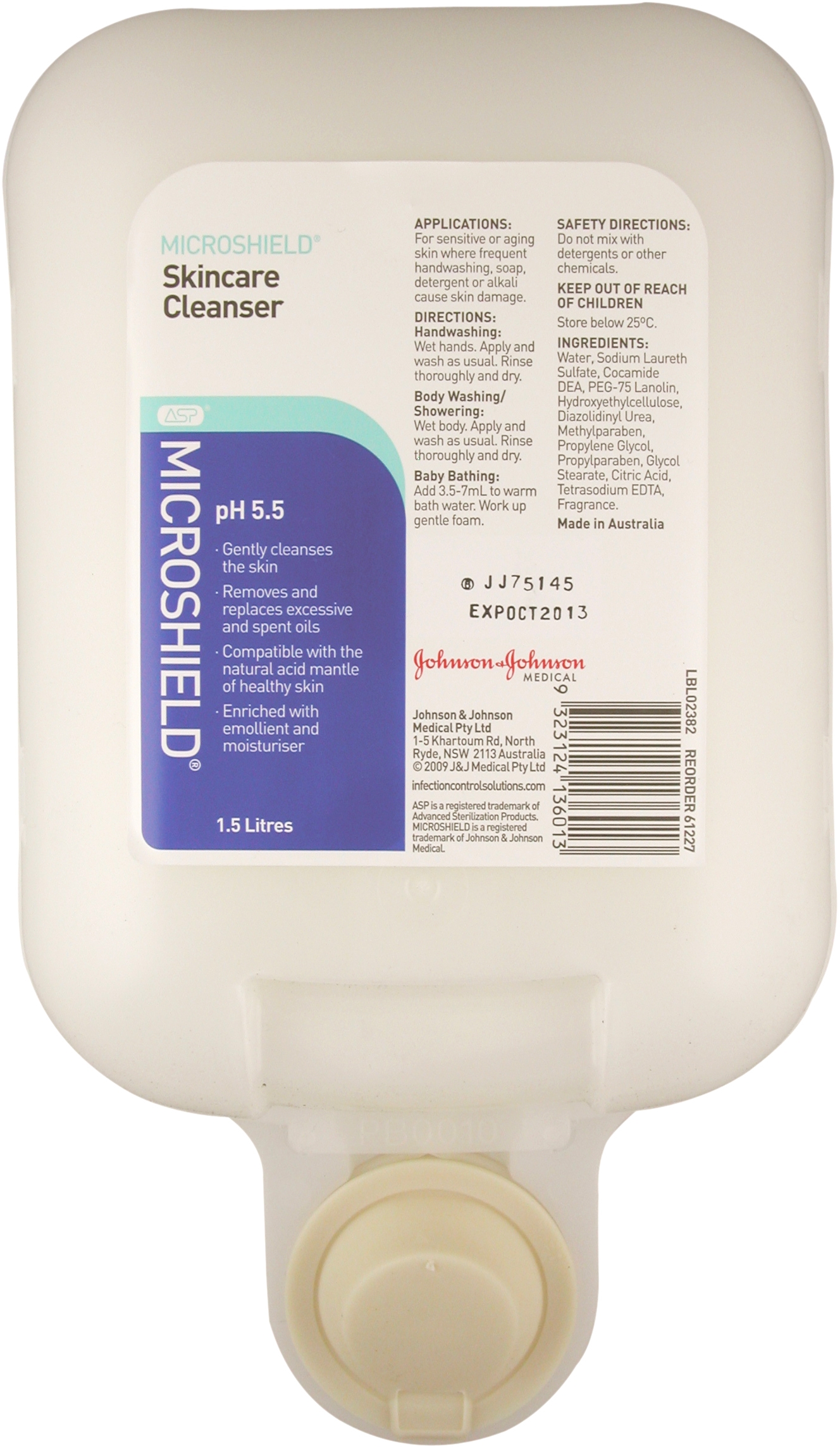 Microshield Skincare Cleanser 1.5L Cassette 