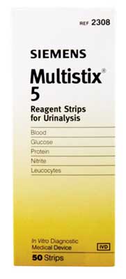 Multistix 5 Urine Test Strips. Pack of 50