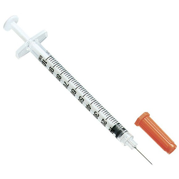 Nipro 1ml Insulin Syringe with 27G x 13mm Needle. Box of 100 