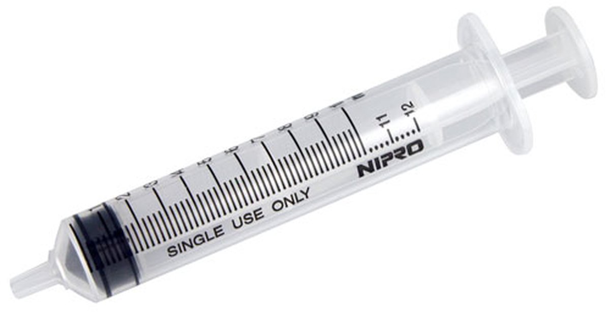 Nipro Syringe 10ml Luer Slip. Box of 100