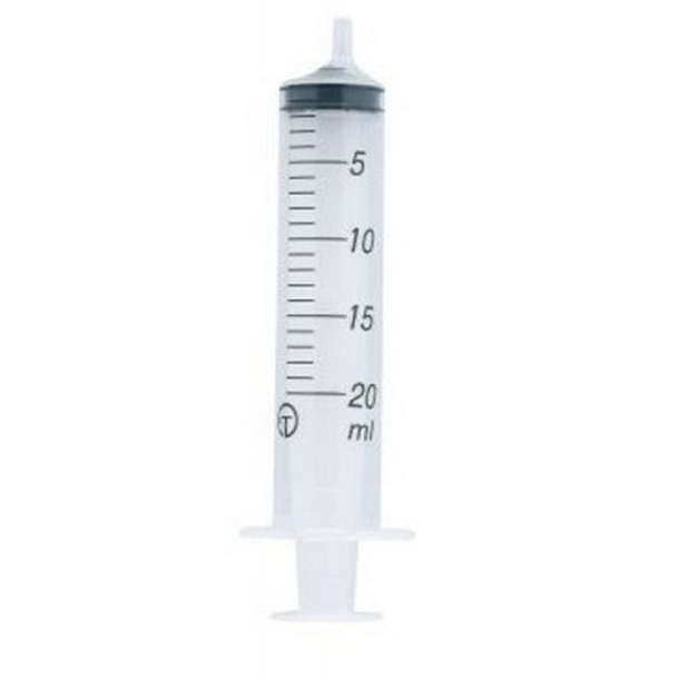 Nipro Syringe 20ml Luer Slip, Eccentric Tip. Box of 50