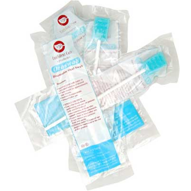 Oraswab Disposable Oral Swab Untreated. Box of 100 (Blue Packet)