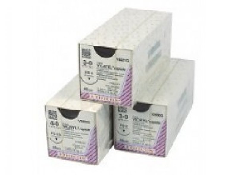 2/0 VICRYL RAPIDE SUTURE, 36mm 1/2 Circle Tapercut Needle, 90cm. Box of  12