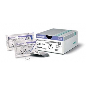 3/0 NovoSyn Suture, 19mm 3/8 RC Needle, 45cm, Box of 36