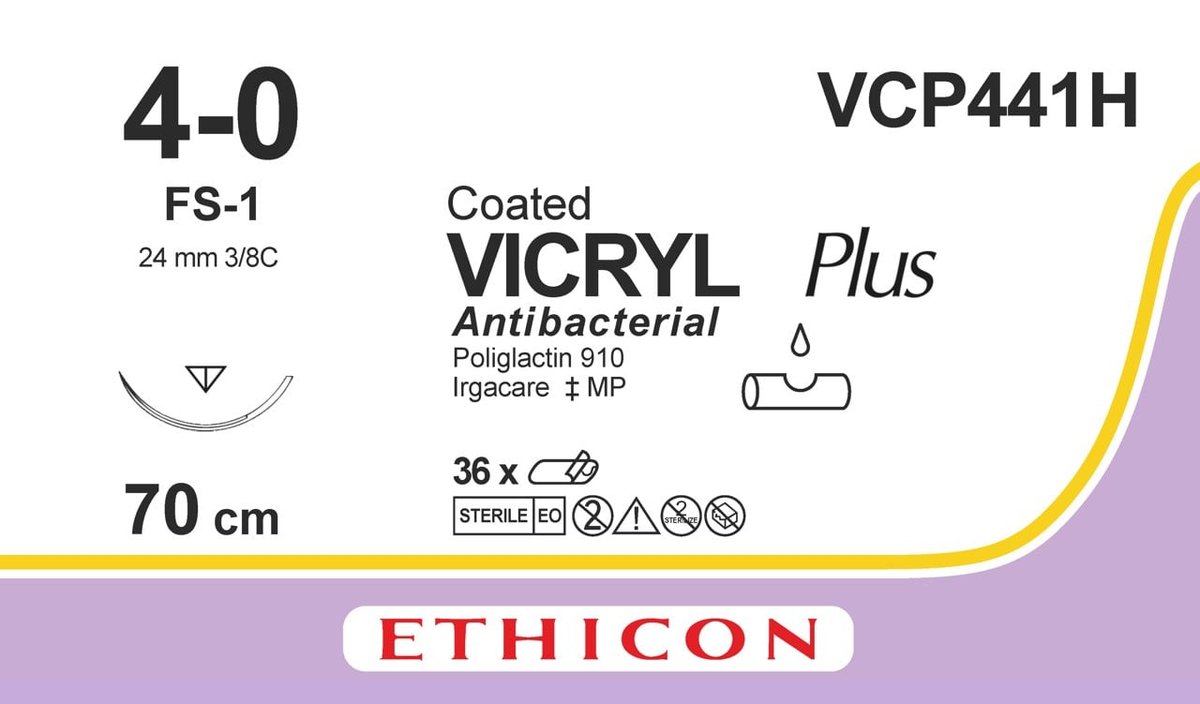 4/0 Vicryl Plus Suture, 24mm RC