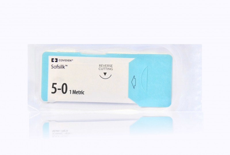 5/0 Sofsilk Suture, C-1 12mm 3/8 RC