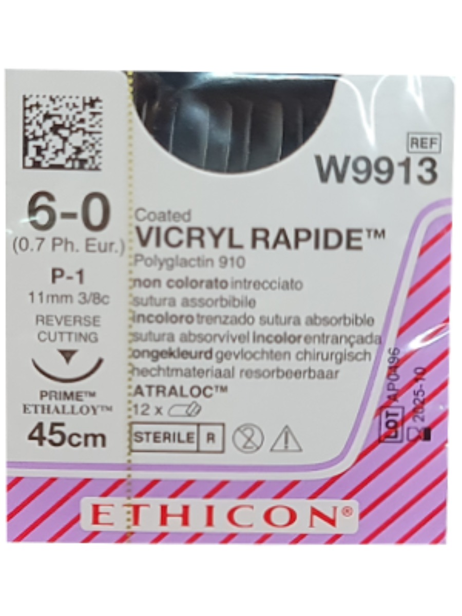 6/0 Vicryl Rapide Suture 11mm P-1