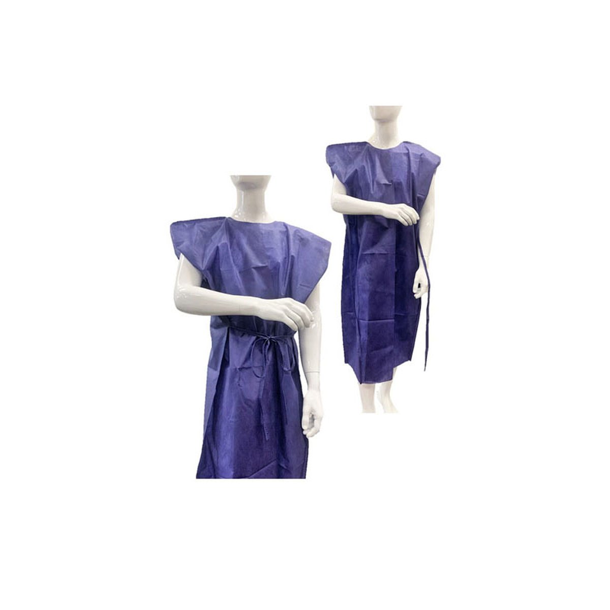 AAXIS Patient Modesty Gowns Sleeveless Navy Blue Large - X-Large. Carton of 100