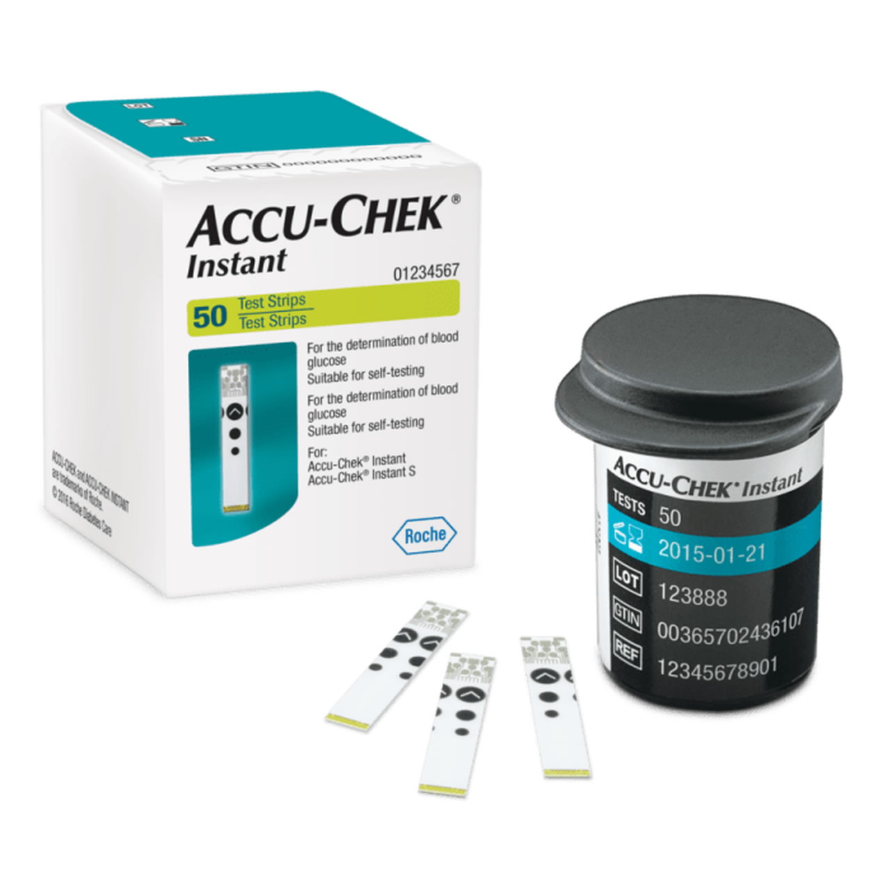 Accu-Chek Instant Blood Glucose Test Strips Pack of 50