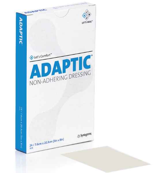 Adaptic Non-Adherent Dressing 7.5cm x 20cm. Box of 24