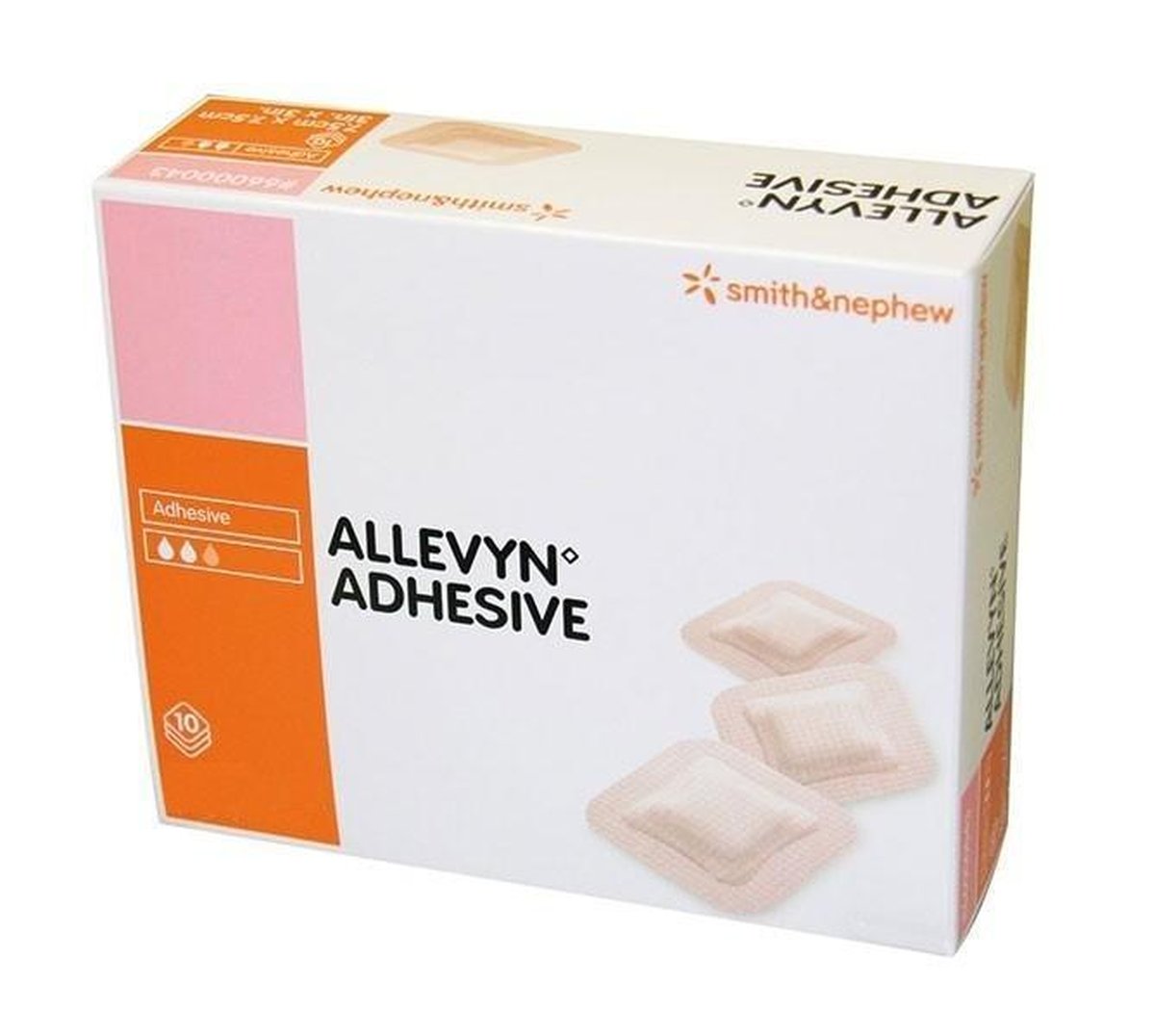 Allevyn Adhesive Border Foam Dressing 10cm x 10cm. Pack of 10