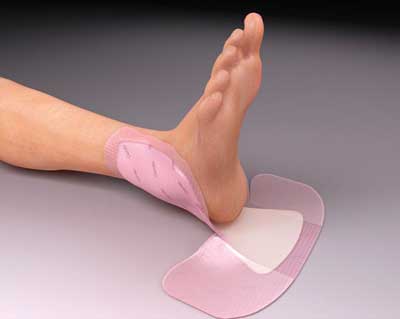 Allevyn Gentle Adhesive Border Foam Heel Dressing 23cm x 23cm, Pack of 5