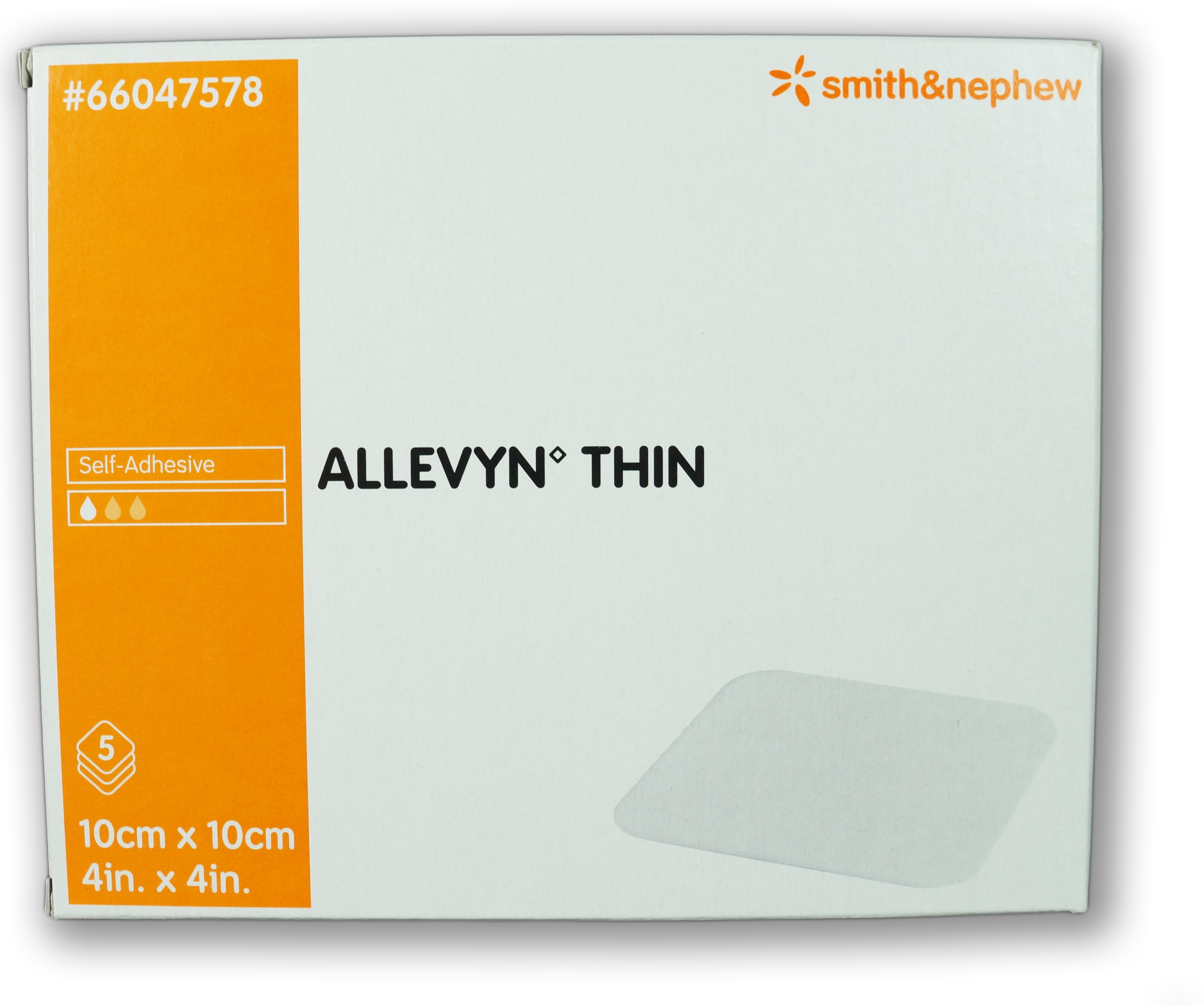 AllevynThinAdhesive10CmX10CmBoxOf5