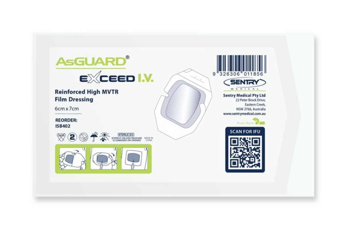 AsGUARD IV Dressings 6cm x 7cm Box of 50
