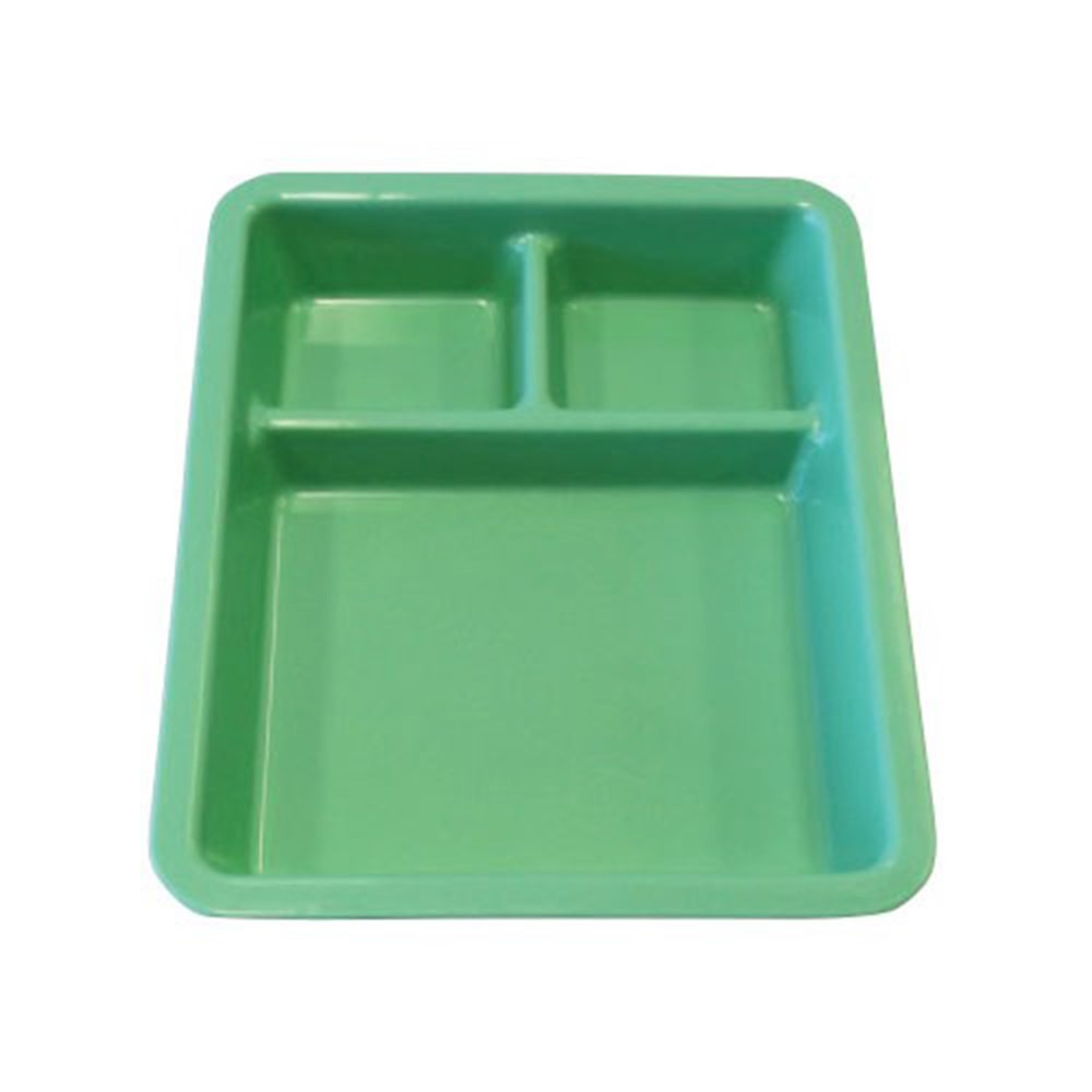 Autoplas 3 Compartment Autoclavable Instrument & Dressing Tray 205mm x 165mm Green