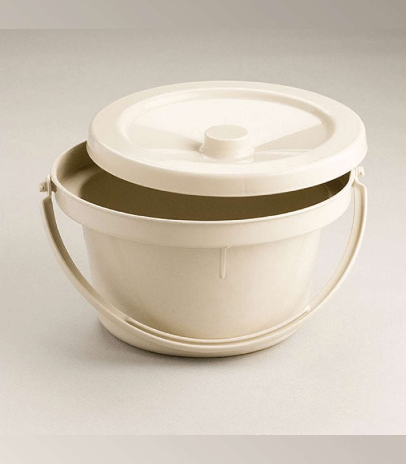 Autoplas Commode Pan with Handle & Lid Mushroom